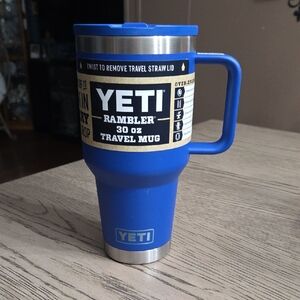 YETI Blue Rambler 30 oz Travel Mug
